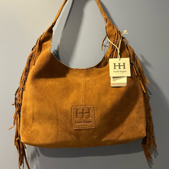 Haute Hippie Handbags - Haute Hippie Suede Fringe Shoulder Bag